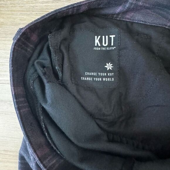 Kut from the Kloth Plaid Ankle Pants - Black and Gray - Picture 6 of 8